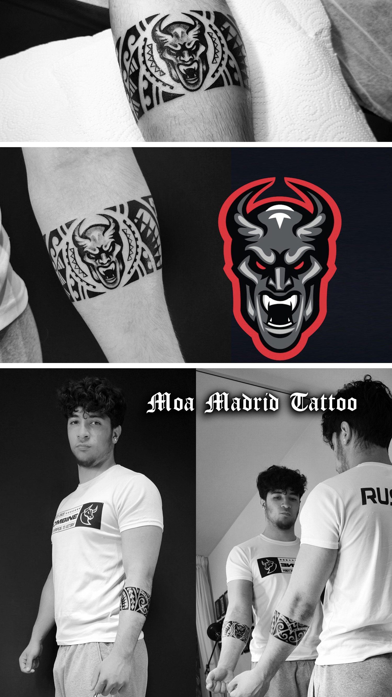 Tatuaje maorí fútbol americano Las Rozas Black Demons